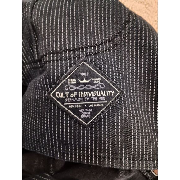 Cult of Individuality Jeans Mens 31/34 Black Greaser Straight - Picture 10 of 11